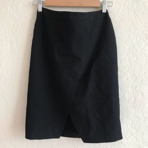 ASOS Black Pencil Skirt with Front Slit Size 6